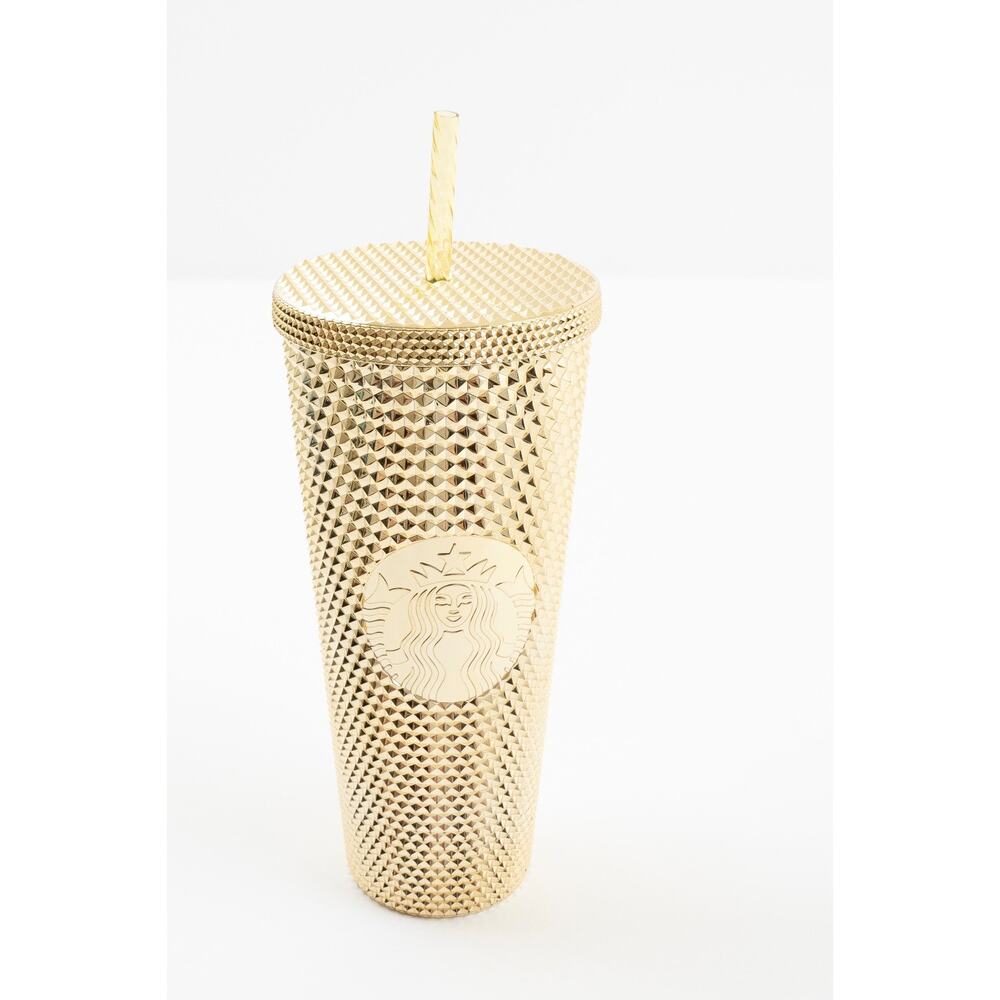Starbucks Tumbler Cup Lot of 5 Studded Bling Gold Coral Glitter Cold Cup Ceramic - Picture 8 of 16
